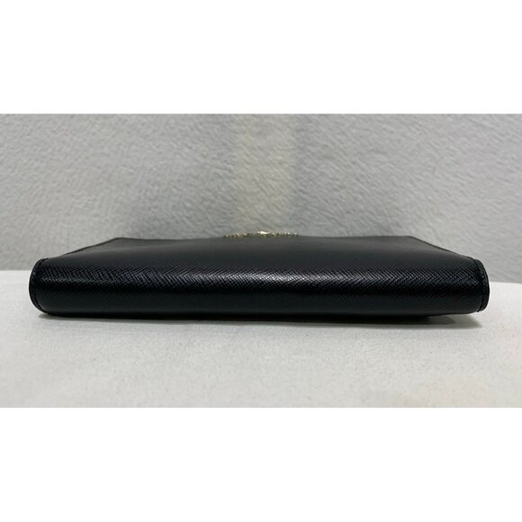 SOLD***Kate Spade Bifold Slim Wallet Black Snap Closure - Picture 4 of 11